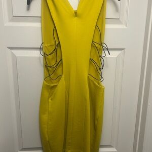 Silence + Noise Vibrant Yellow Backless Dress